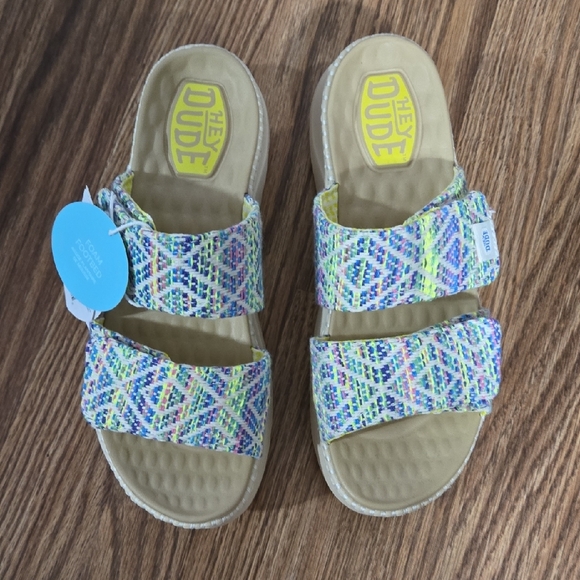 Hey Dude Blue Multi Patterned Textile - Picture 6 of 8